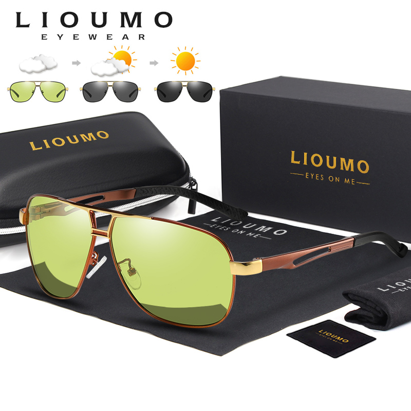 Sunglasses Aviator Polarized - LIOUMO Design Aviation Polarized Sunglasses Men
