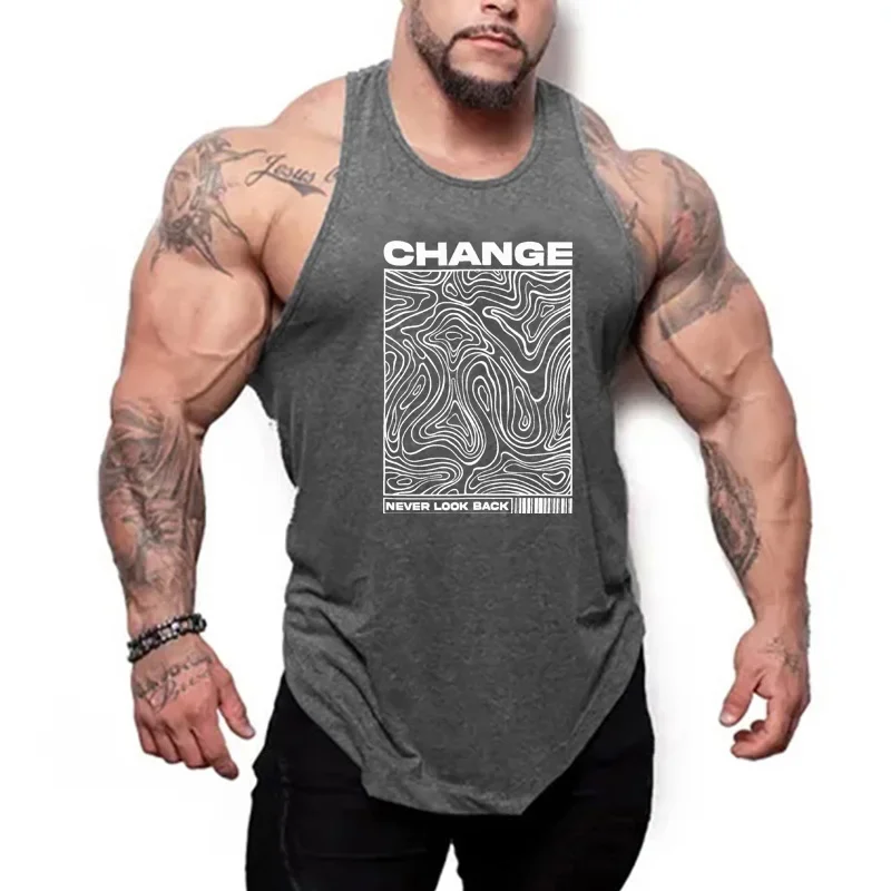 Tank Top Muscle - Gym Bodybuilding Muscle Cotton Vests Change