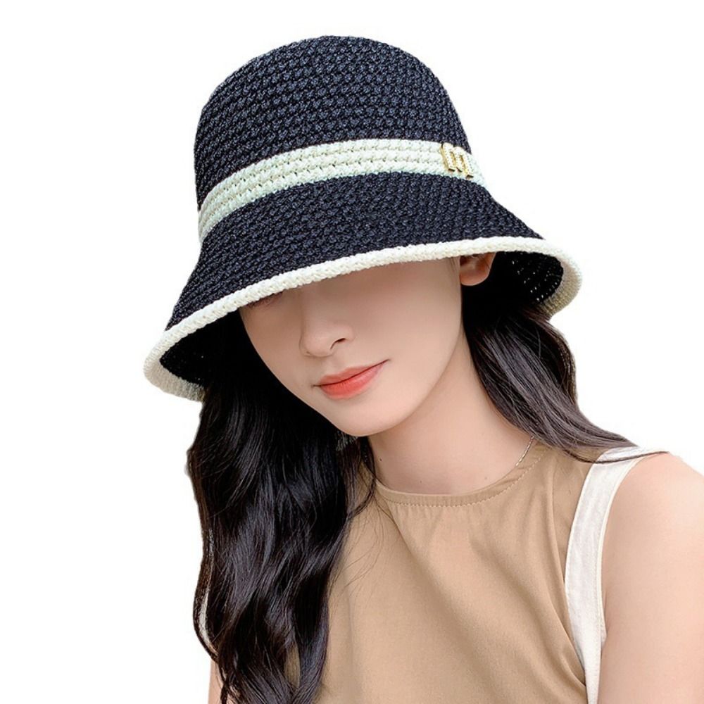 Breathable Elegant Bow Fisherm - Bucket Hat Straw 评论和价格