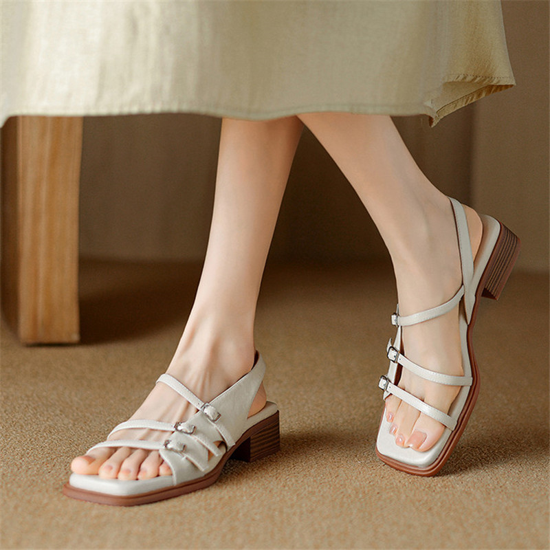 New Summer Sandals Split Leath - Casual Sandal Leather 评论和价格