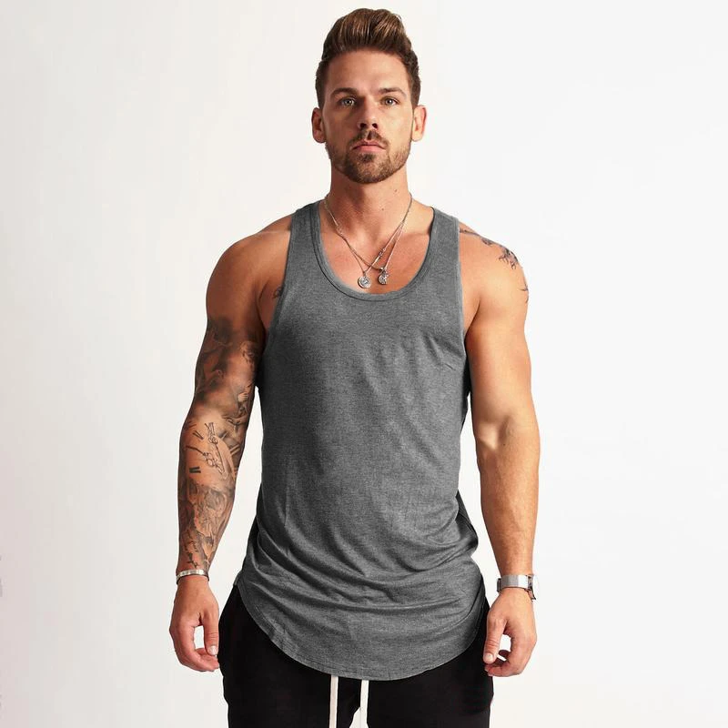 Summer Men Running Vests Plain - Tank Top Muscle 评论和价格