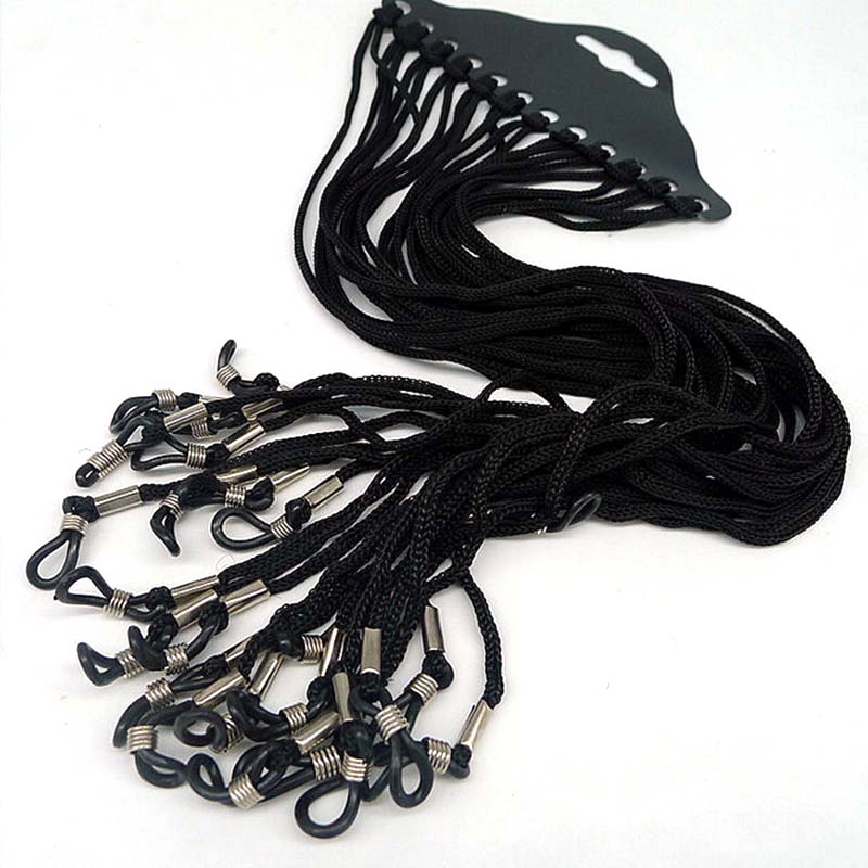12pcs/set Black Nylon Cord Eye - Sunglass Retainer Cord 评论和价格