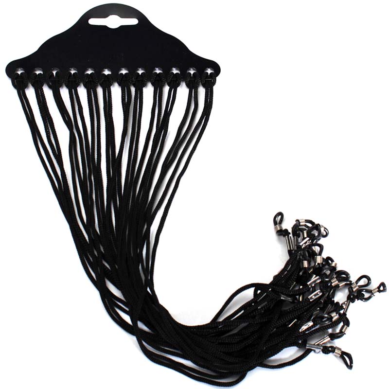 12pcs/set Black Nylon Cord Eye - Sunglass Retainer Cord 评论和价格