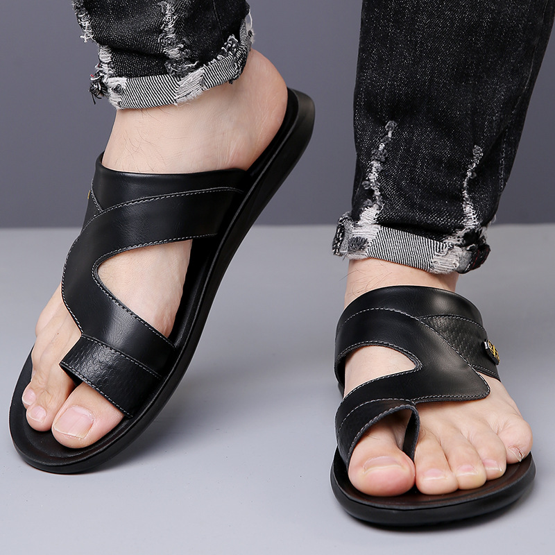 Men's 2026 New Leather Sandals - Flip Flop Leather Men 评论和价格