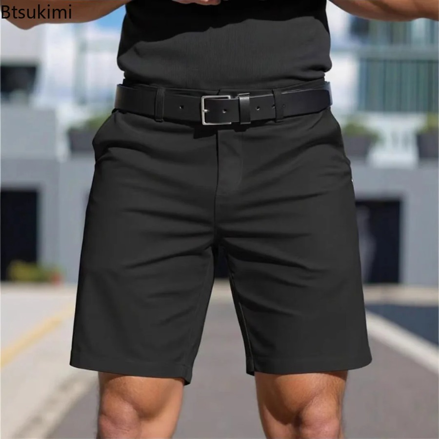 Summer New Mens Solid Slim Chi - Shorts Chino Slim 评论和价格