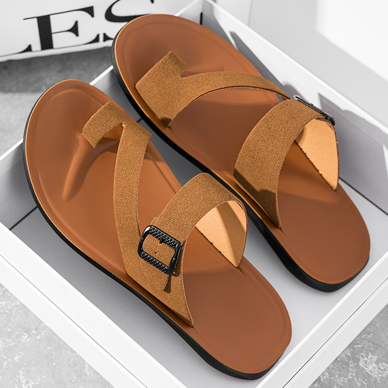 2026 New Summer Handmade Leath - Flip Flop Leather Men 评论和价格