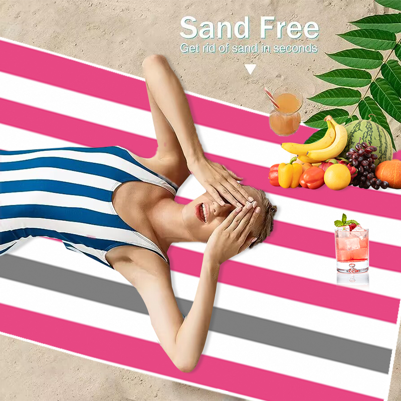 Vibrant Striped Beach Towel La - Beach Towel Large 评论和价格