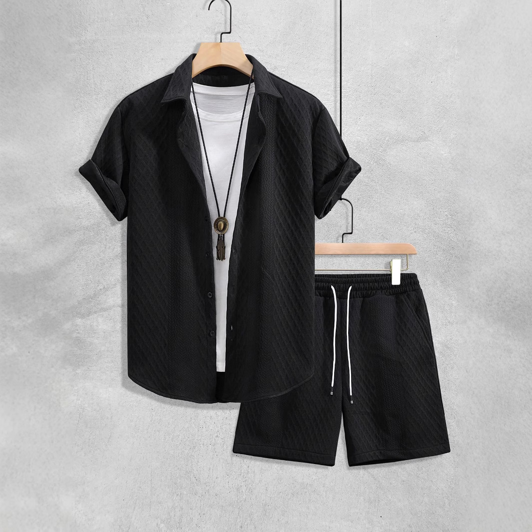 Summer New Men's Casual White  - Shirt Camp Collar 评论和价格