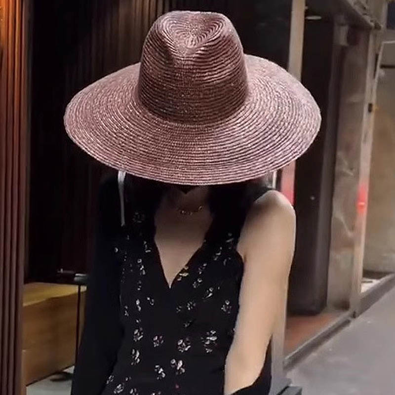 Large Brim Panama Straw Hat Fo - Bucket Hat Straw 评论和价格