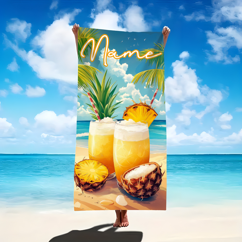 1pc Customized Name Beach Towe - Beach Towel Large 评论和价格