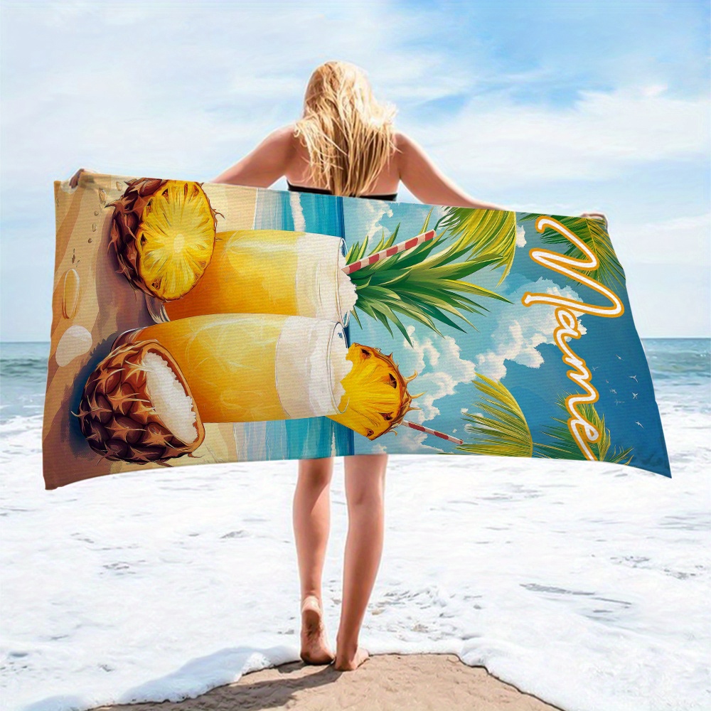 1pc Customized Name Beach Towe - Beach Towel Large 评论和价格