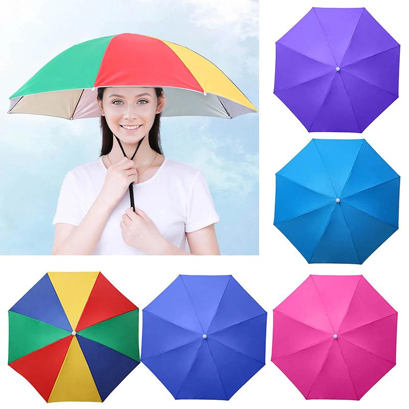 Hot! Head-mounted Umbrella Fol - Bucket Hat Straw 评论和价格
