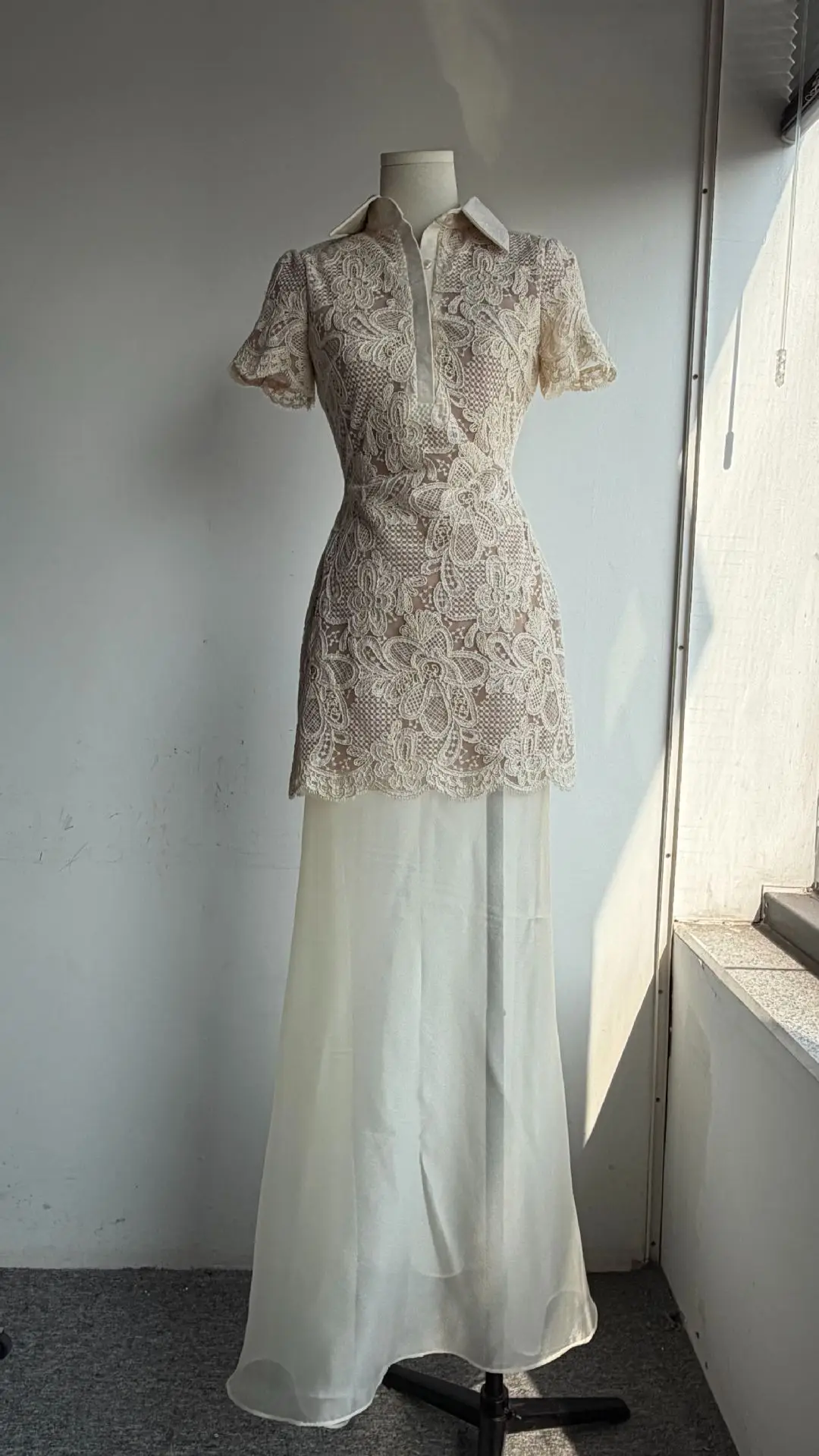 Vintage High Collar Short Slee - Resort Shirt Floral 评论和价格