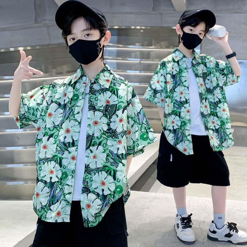 Boys' Floral Shirt Summer Set  - Resort Shirt Floral 评论和价格