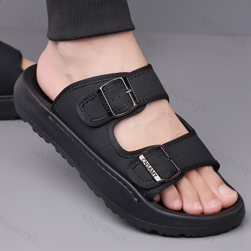 Men's Slippers 2025 Summer Bre - Flip Flop Leather Men 评论和价格