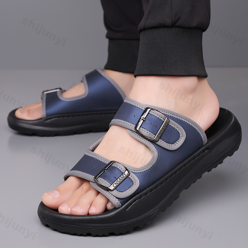 Men's Slippers 2025 Summer Bre - Flip Flop Leather Men 评论和价格