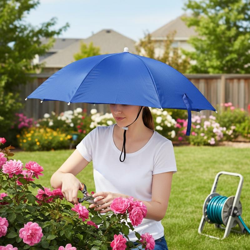 @*Head-mounted Umbrella Foldab - Bucket Hat Straw 评论和价格