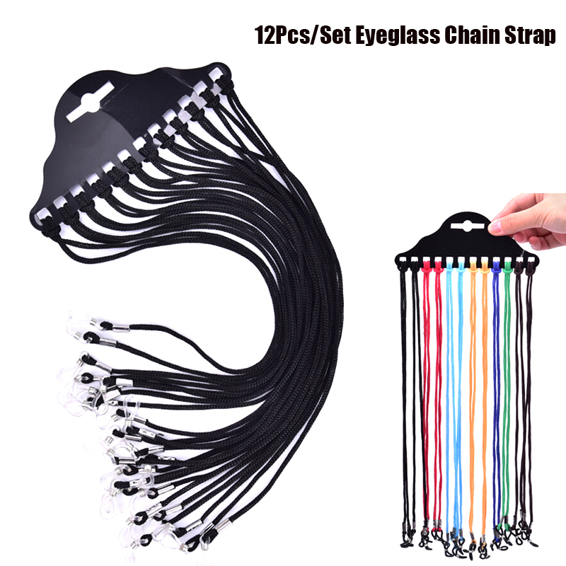 12Pcs/Set Multicolor Sunglasse - Sunglass Retainer Cord 评论和价格