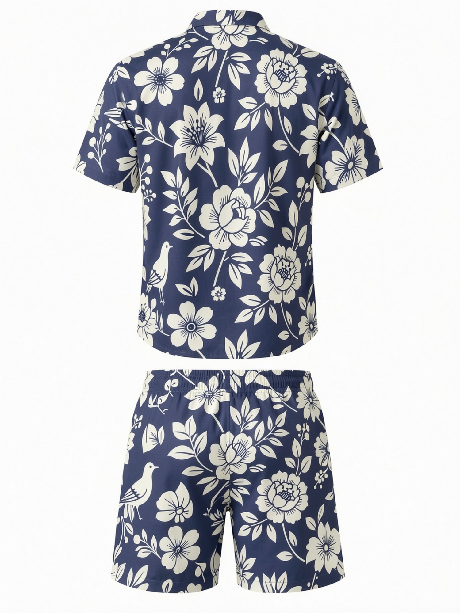 Mens Floral Short Sleeve Shirt - Resort Shirt Floral 评论和价格
