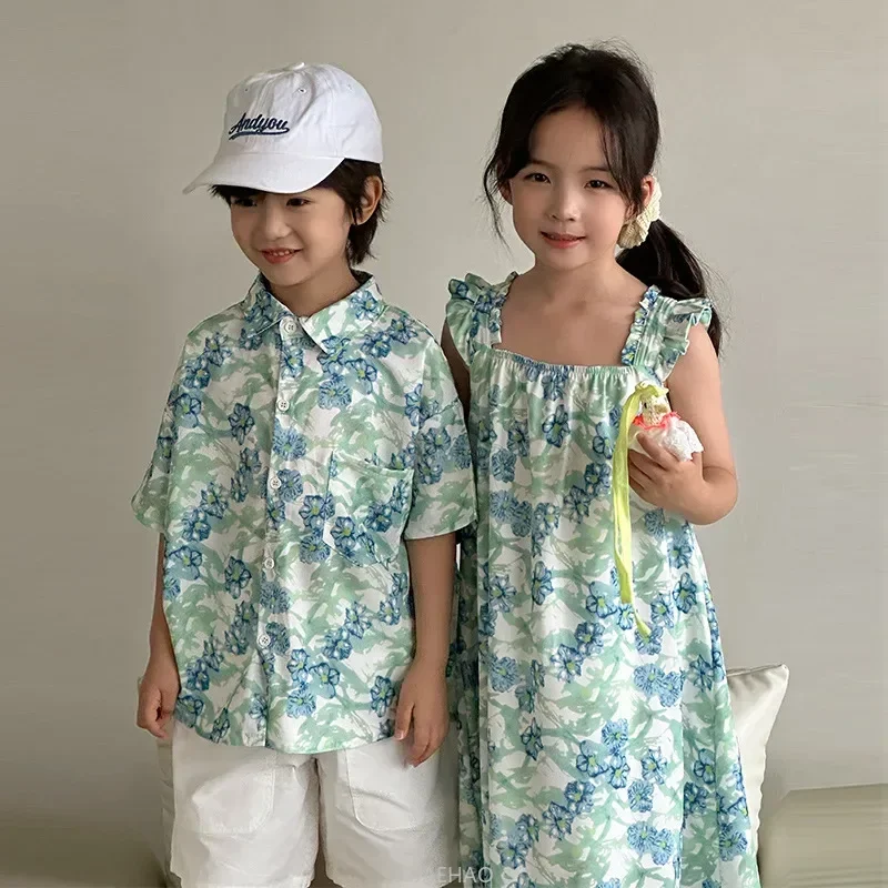 Look Boys Shirts Korean Childr - Resort Shirt Floral 评论和价格
