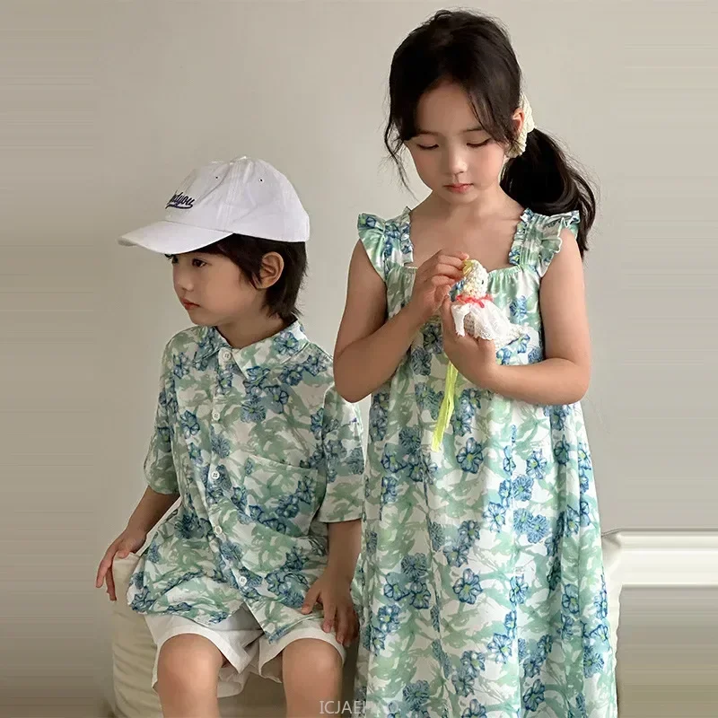 Look Boys Shirts Korean Childr - Resort Shirt Floral 评论和价格