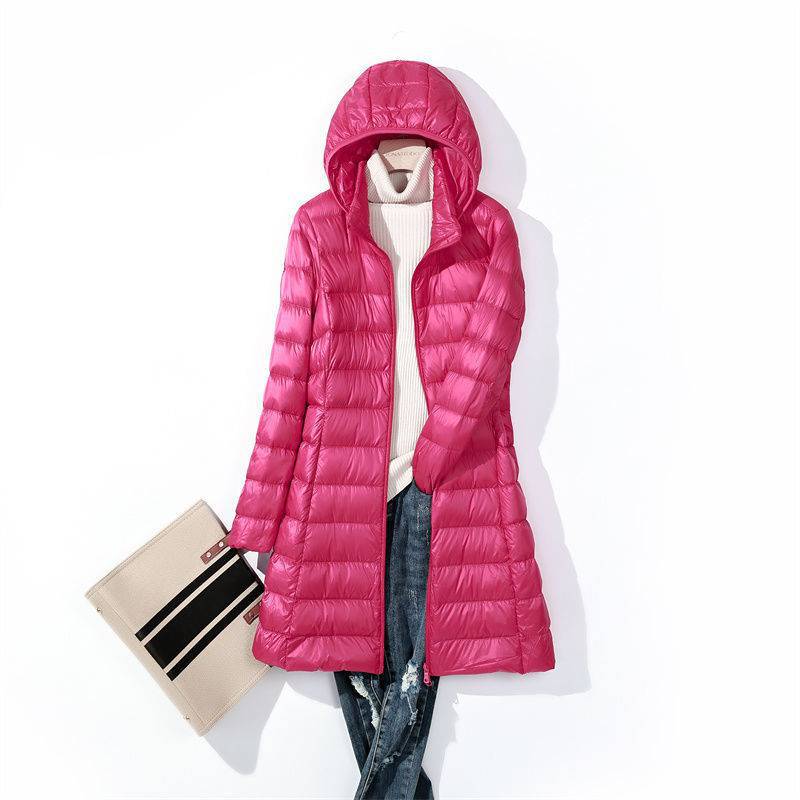 Women Long Puffer Jackets 2024 - Packable Hat Nylon 评论和价格