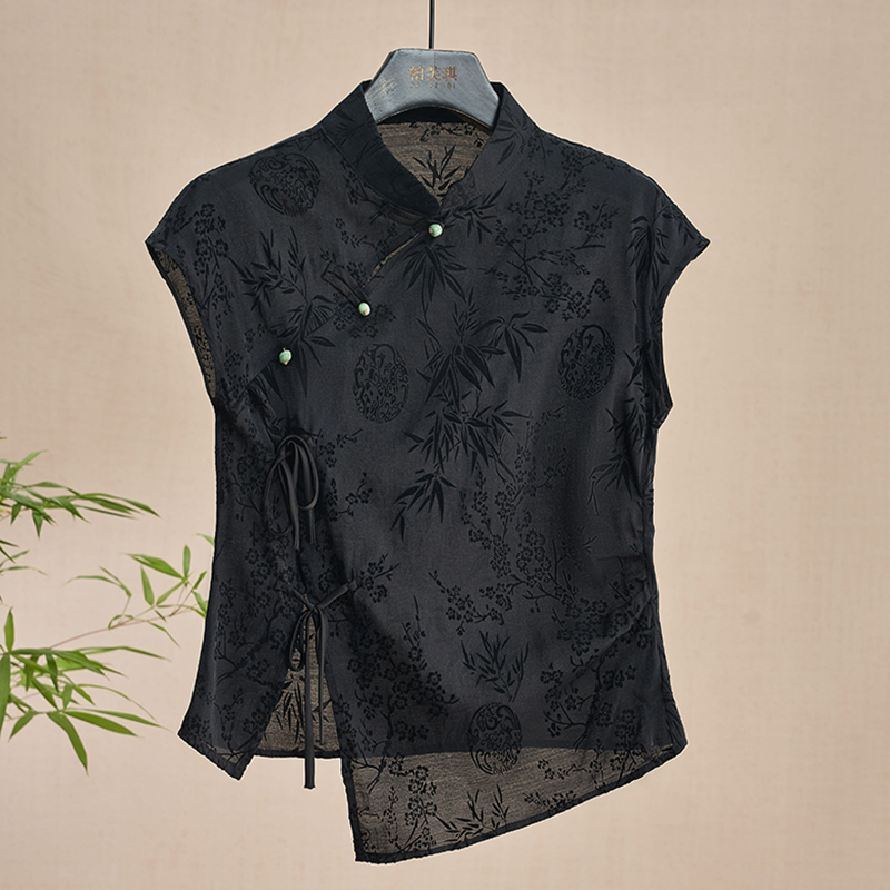 Retro Thin Shirt New Chinese S - Shirt Camp Collar 评论和价格
