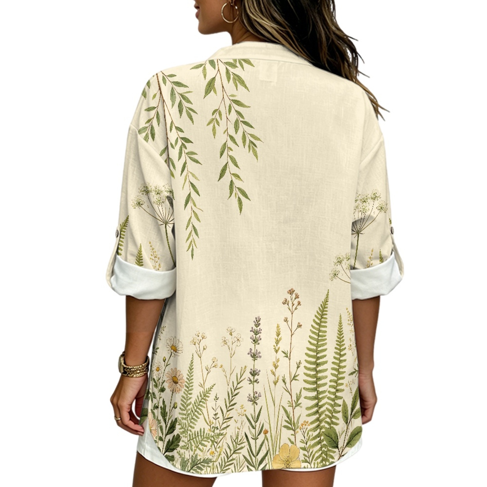 INSTANTARTS Women'S Linen V-Ne - Linen Shirt Breathable 评论和价格