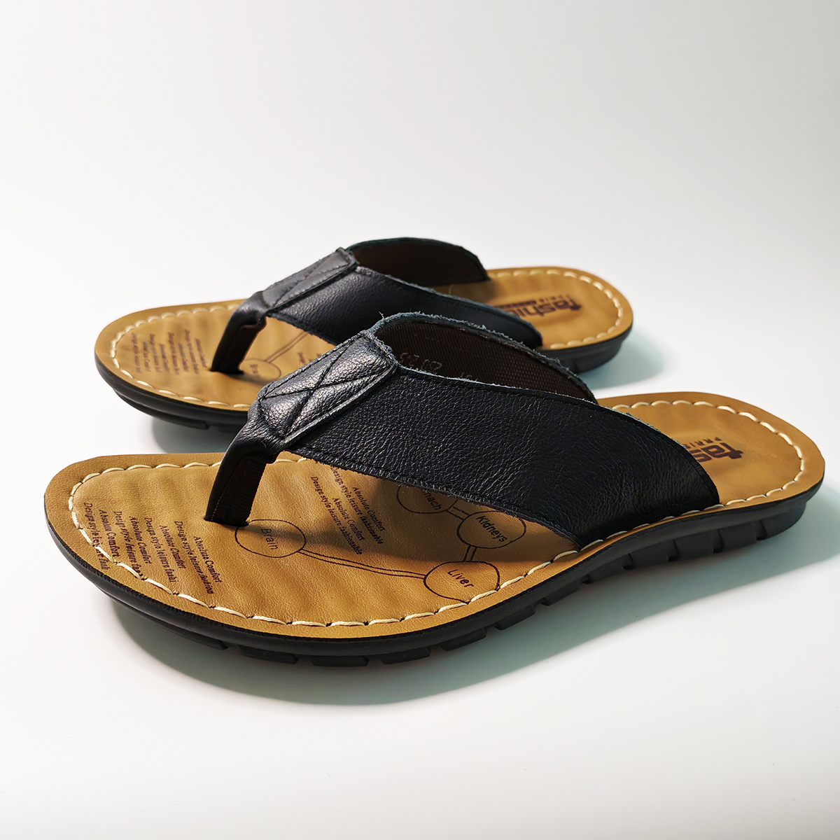 Summer Shoes Men Slippers Genu - Flip Flop Leather Men 评论和价格