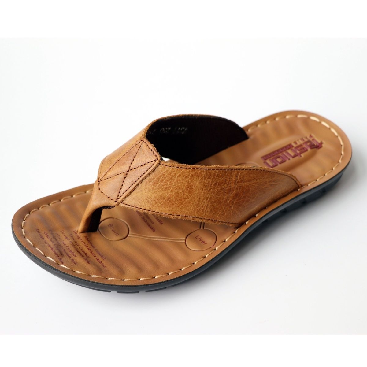 Summer Shoes Men Slippers Genu - Flip Flop Leather Men 评论和价格