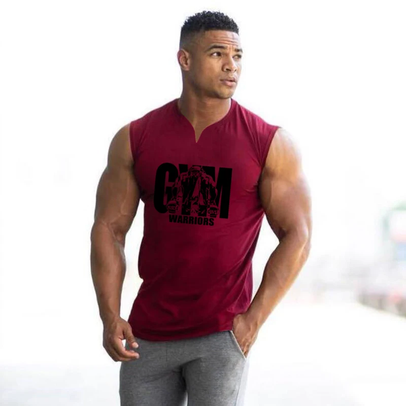 Summer Running V Neck Vests Gy - Tank Top Muscle 评论和价格
