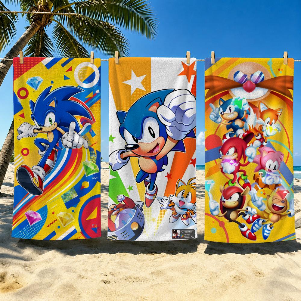 Character Sonic the Hedgehog T - Beach Towel Large 评论和价格