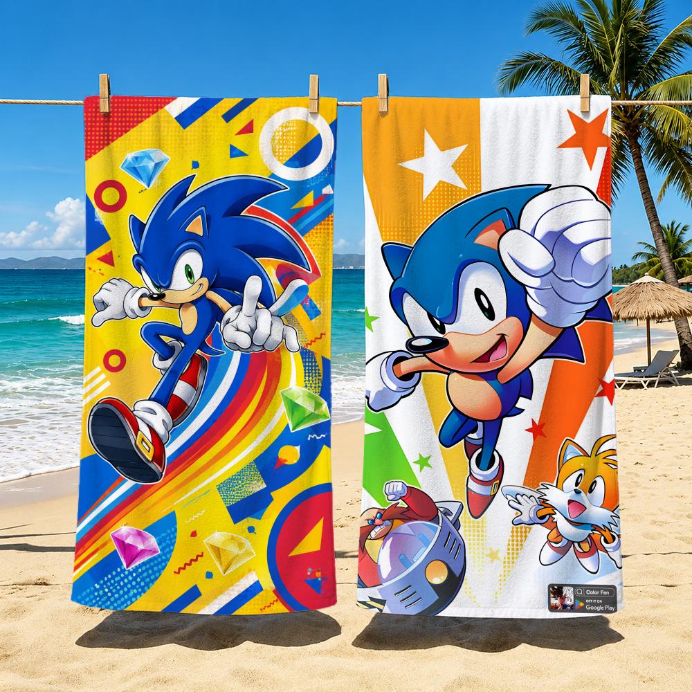 Character Sonic the Hedgehog T - Beach Towel Large 评论和价格