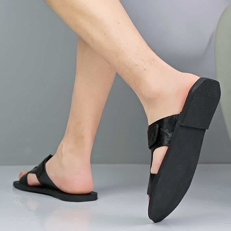 Large Size Premium Leather San - Flip Flop Leather Men 评论和价格