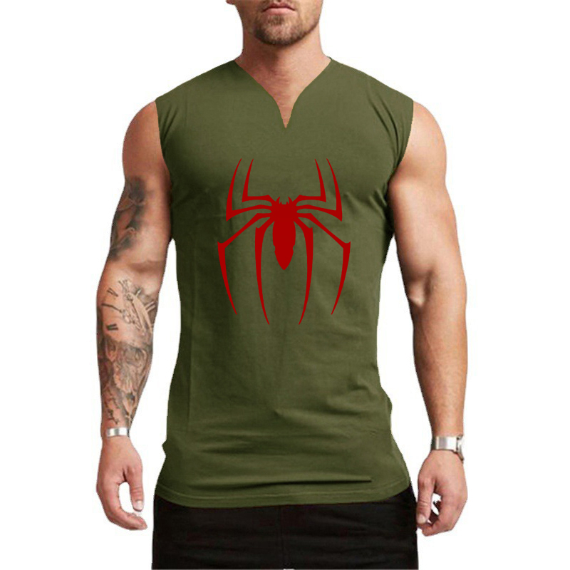 Red Spider Printed Gym Fitness - Tank Top Muscle 评论和价格