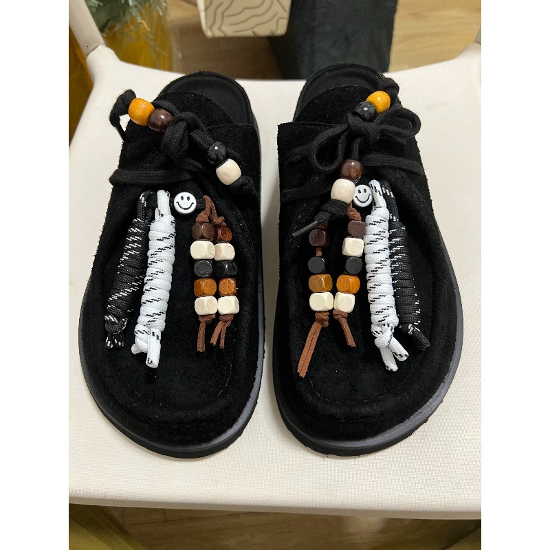 Women Men Clogs Cow Suede Leat - Flip Flop Leather Men 评论和价格