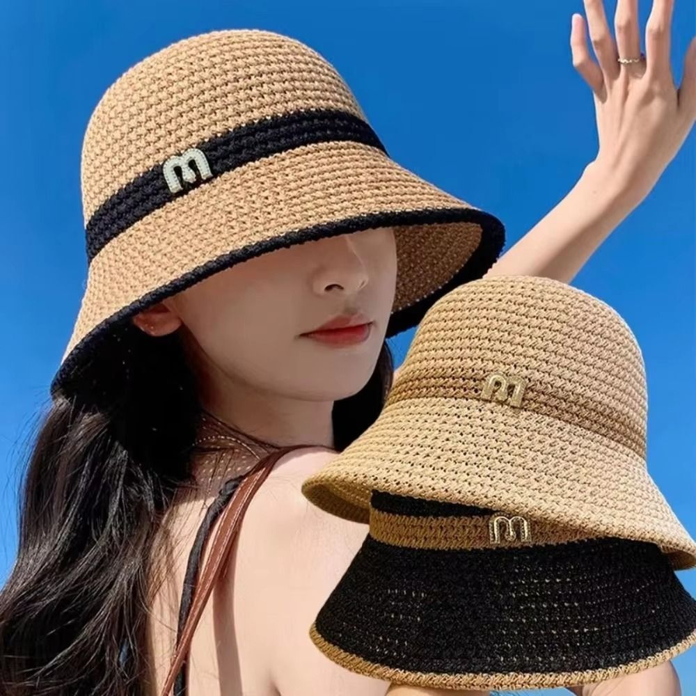 Fashion Elegant Bow Fisherman  - Bucket Hat Straw 评论和价格