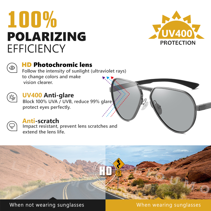 LIOUMO Aluminum Magnesium Fram - Sunglasses Aviator Polarized 评论和价格