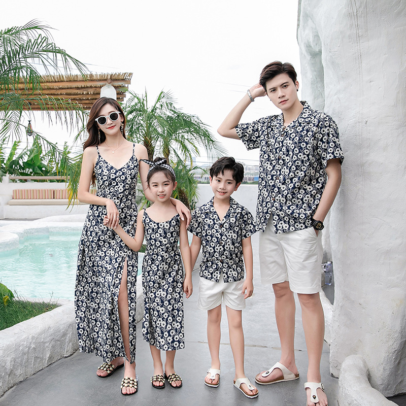 Family Matching Outfit Floral  - Resort Shirt Floral 评论和价格