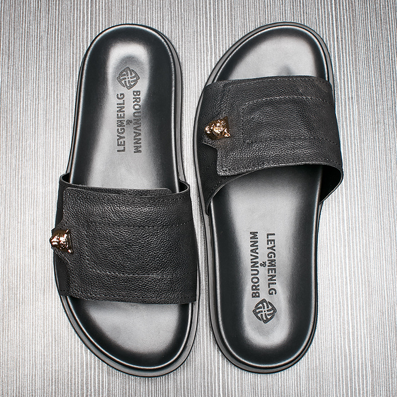 2025 New Genuine Leather Slipp - Flip Flop Leather Men 评论和价格