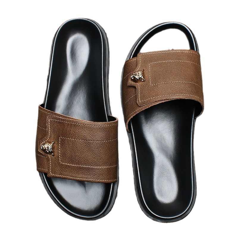 2025 New Genuine Leather Slipp - Flip Flop Leather Men 评论和价格