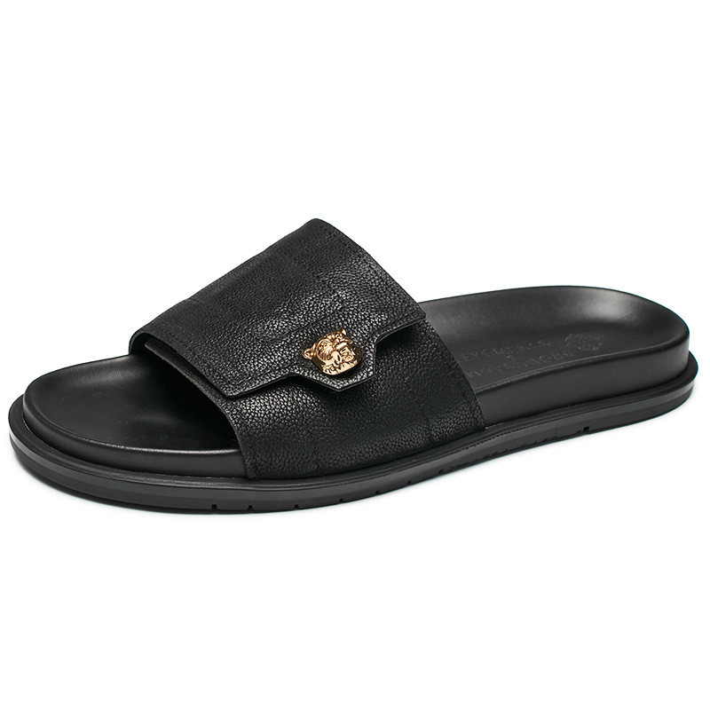 2025 New Genuine Leather Slipp - Flip Flop Leather Men 评论和价格