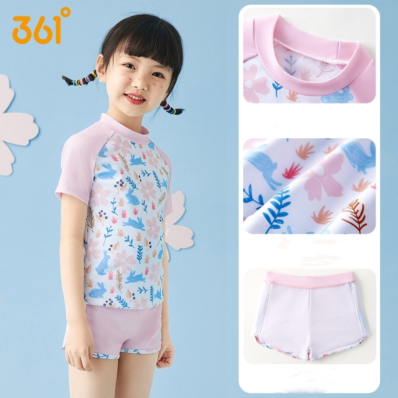 Girl Two Pieces WaterProof Spo - Swim Trunk Quick Dry 评论和价格