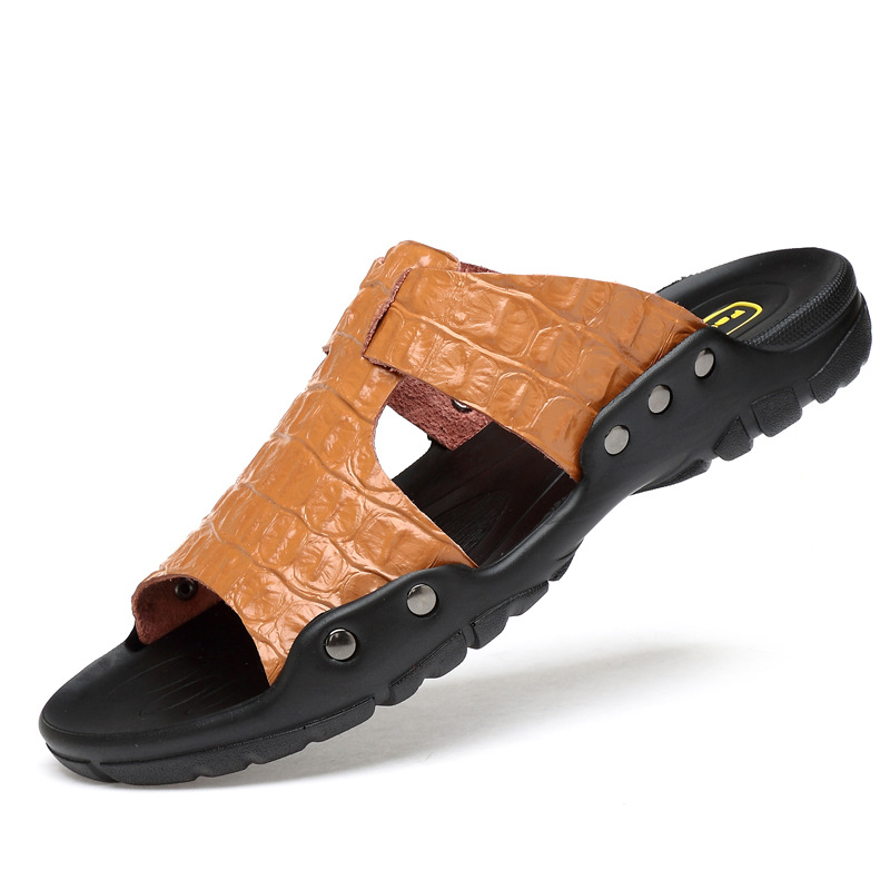 Leather Sandals Men's Comforta - Flip Flop Leather Men 评论和价格
