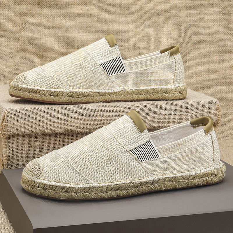 2025New Men Linen Casual Shoes - Espadrille Slip On 评论和价格