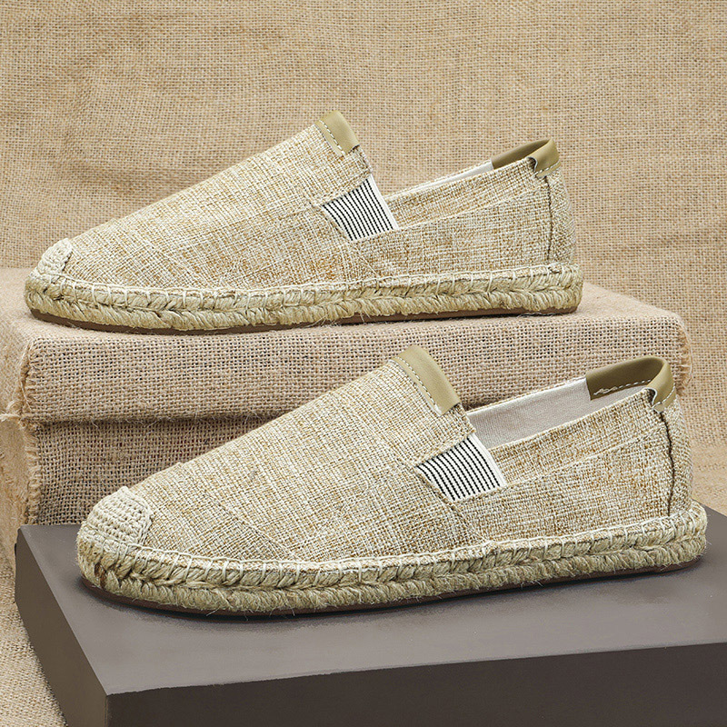 2025New Men Linen Casual Shoes - Espadrille Slip On 评论和价格