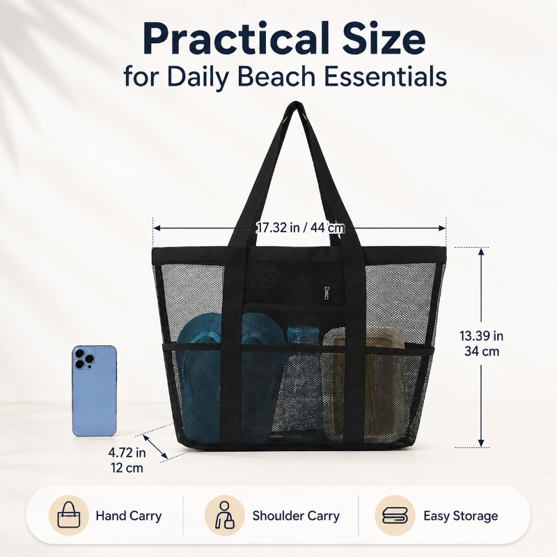 Mesh Beach Bag Large Capacity  - Beach Towel Large 评论和价格