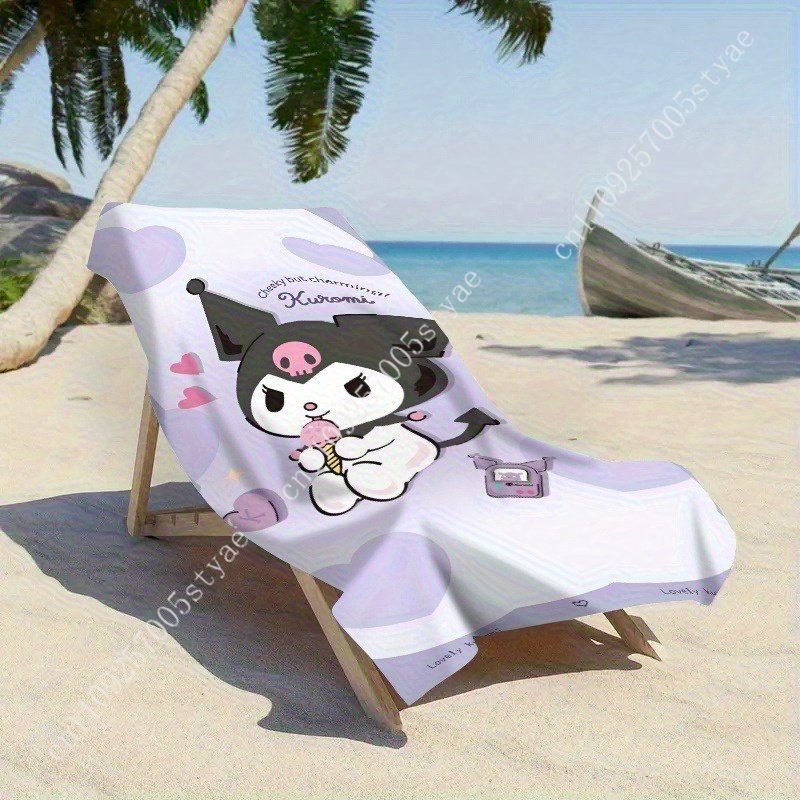Kuromi Beach Towel A Playful a - Beach Towel Large 评论和价格