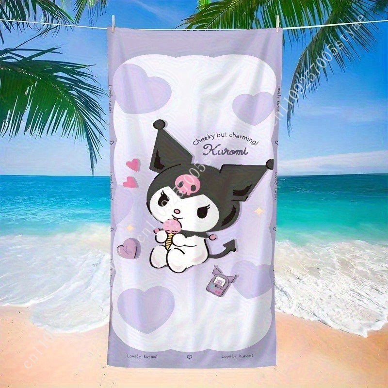 Kuromi Beach Towel A Playful a - Beach Towel Large 评论和价格